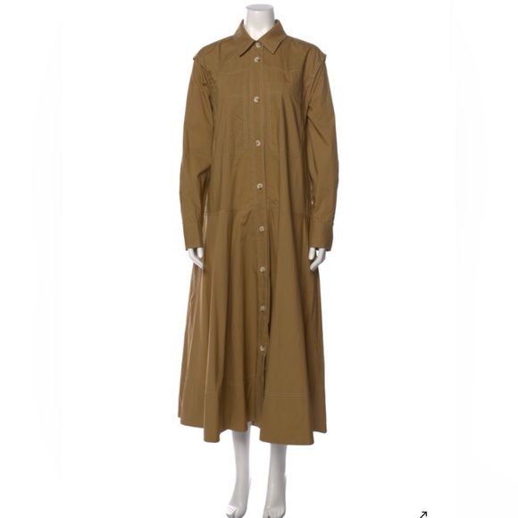 Lee Mathews Dresses & Skirts - Lee Mathews Tan Long Sleeve Dress